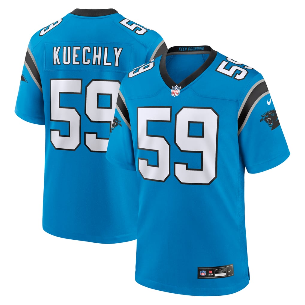 Men's Carolina Panthers Luke Kuechly Blue Retired Player Alternate Game Jersey
