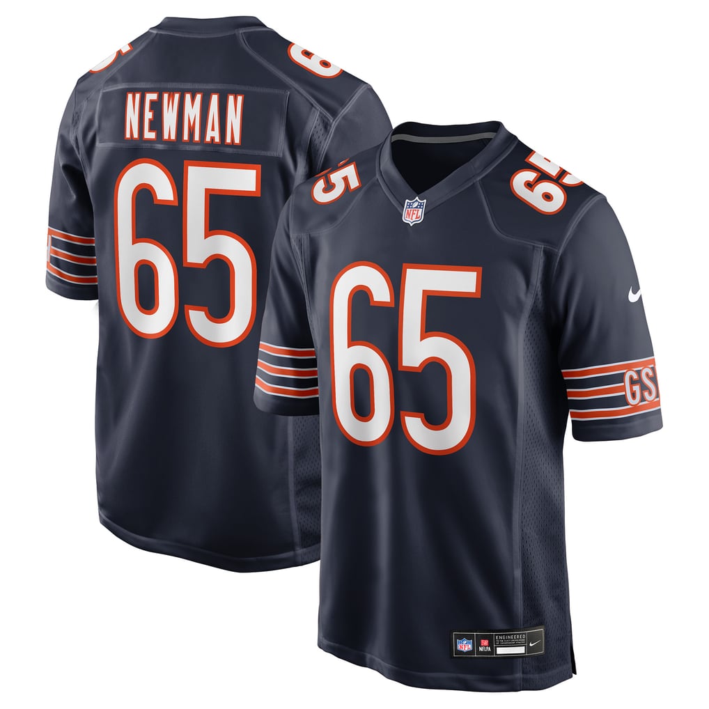 Men's Chicago Bears Luke Newman Navy Team Game Jersey