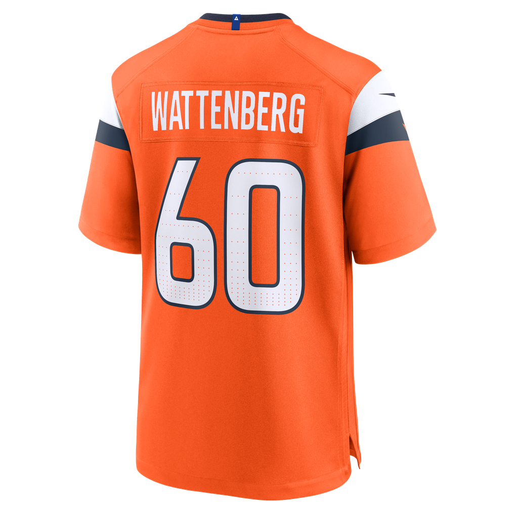 Men's Denver Broncos Luke Wattenberg Orange Team Game Jersey