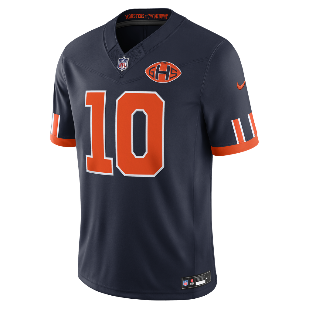 Men's Chicago Bears Luther Burden III Navy 2026 Rivalries Collection Stitched Limited Jersey