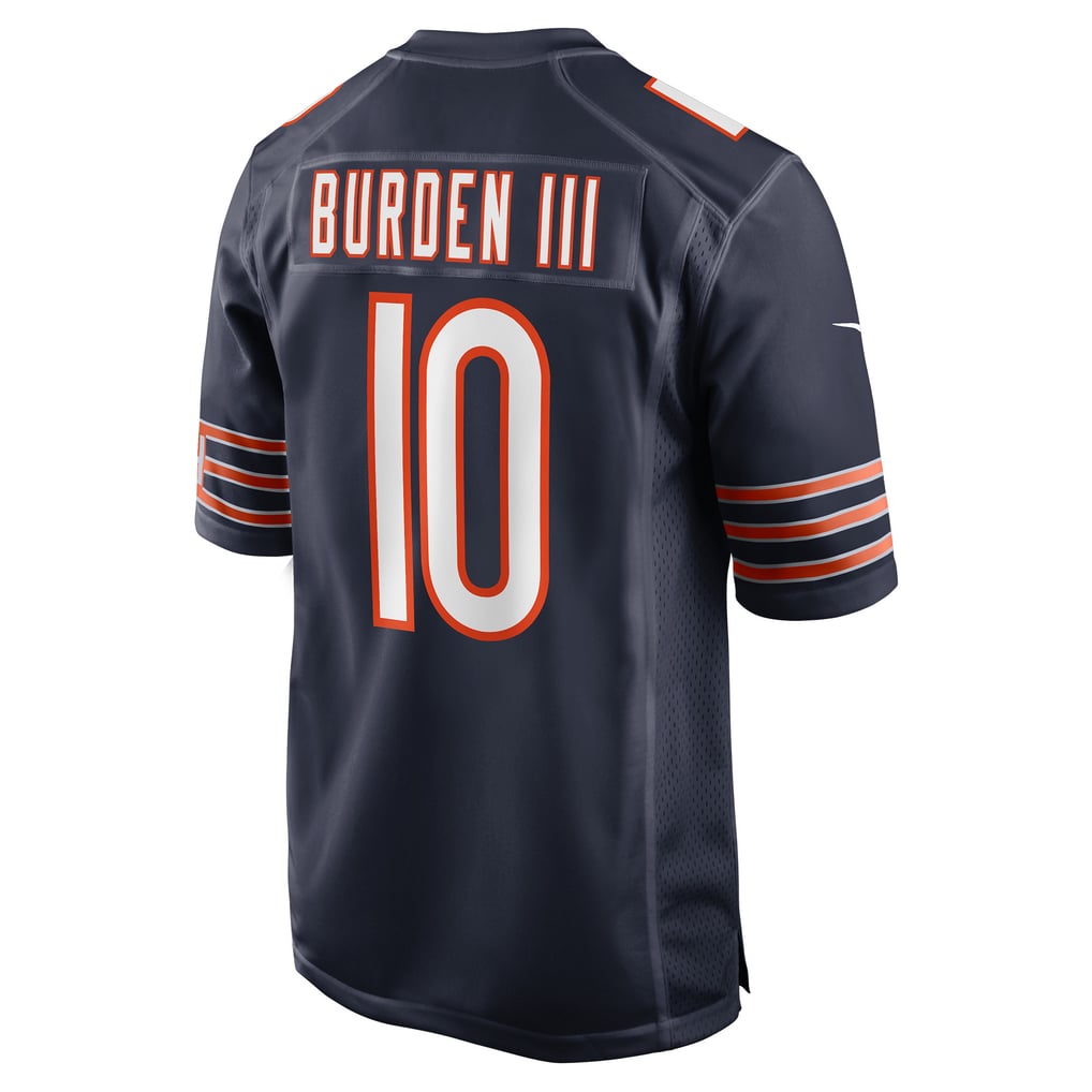 Men's Chicago Bears Luther Burden III Navy Team Game Jersey
