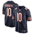 Men's Chicago Bears Luther Burden III Navy Team Game Jersey