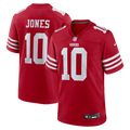 Men's San Francisco 49ers Mac Jones Scarlet Team Game Jersey
