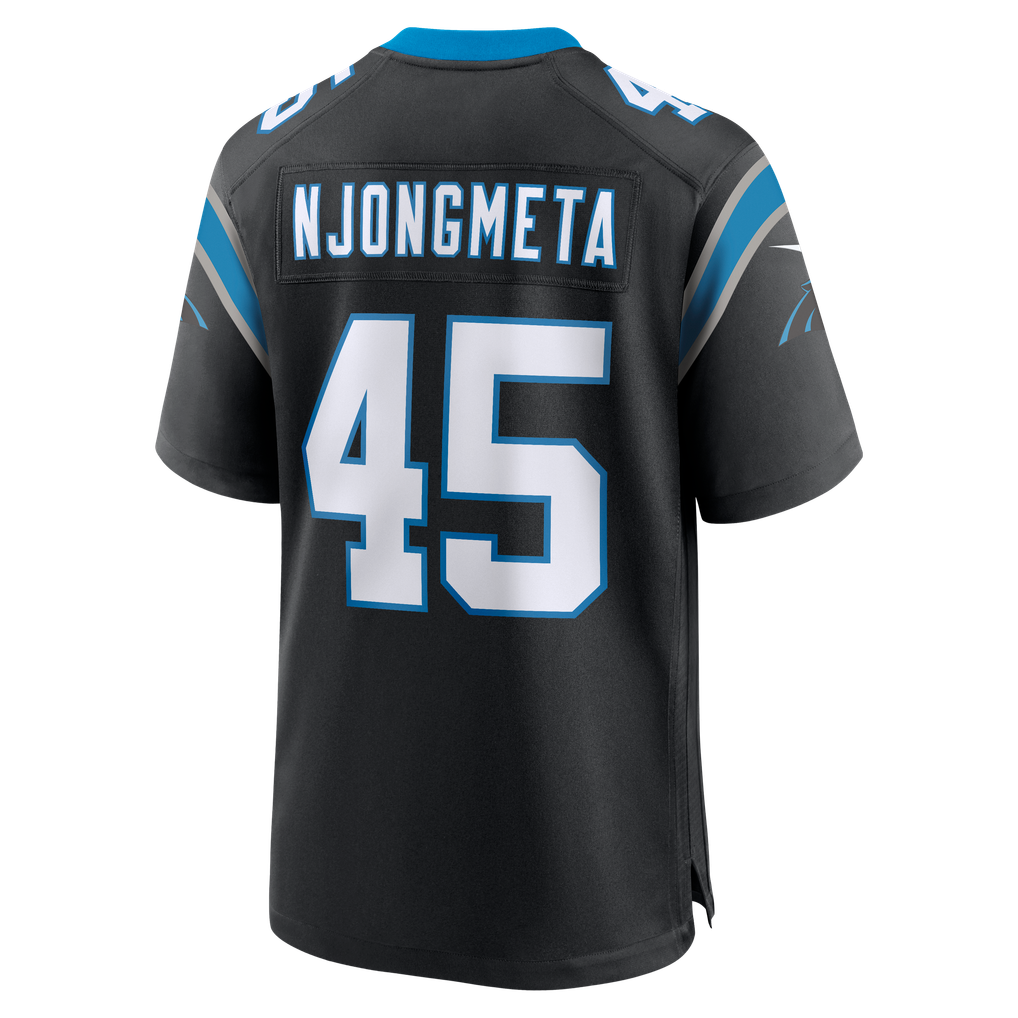 Men's Carolina Panthers Maema Njongmeta Black Game Jersey