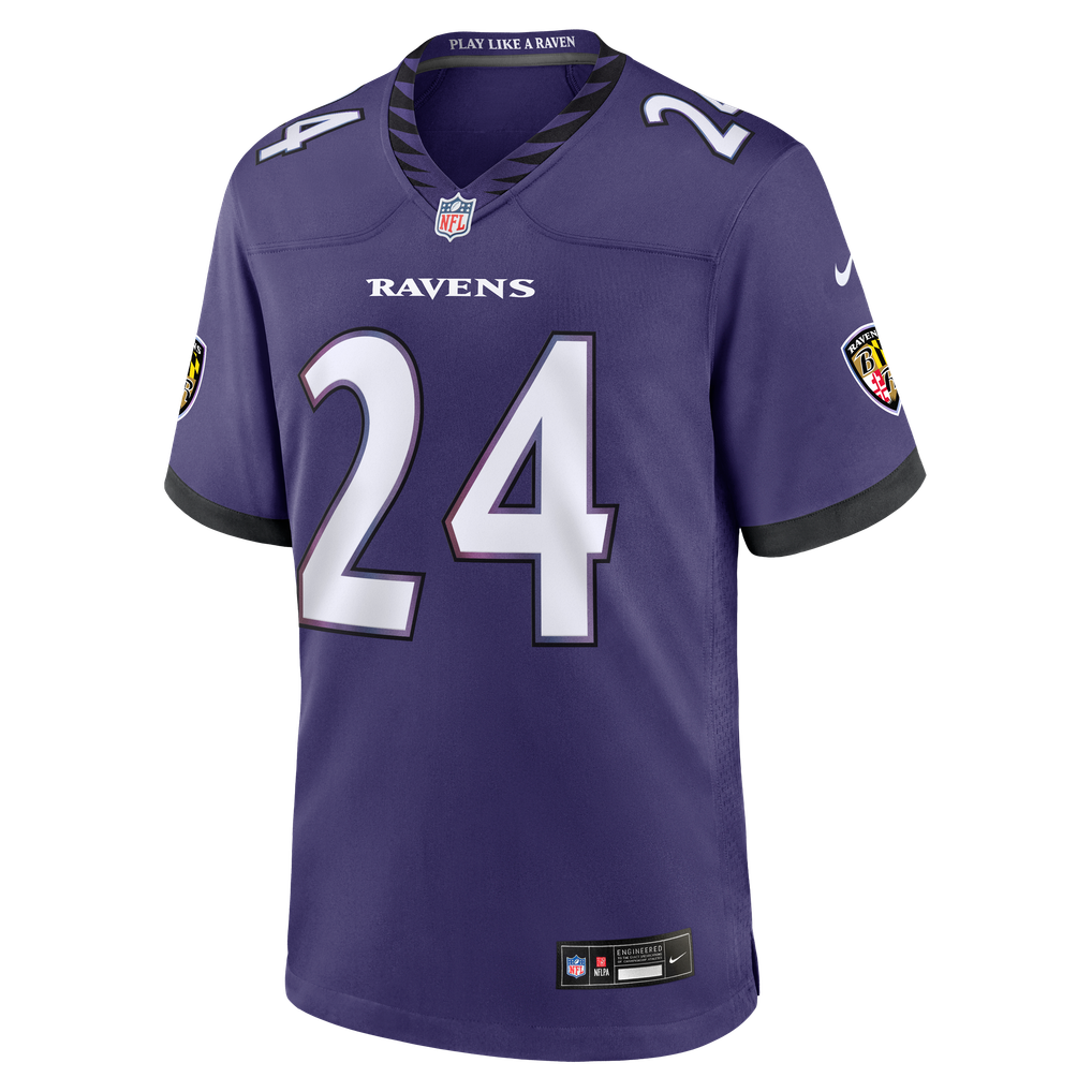 Men's Baltimore Ravens Malaki Starks Purple Team Game Jersey