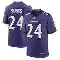 Men's Baltimore Ravens Malaki Starks Purple Team Game Jersey