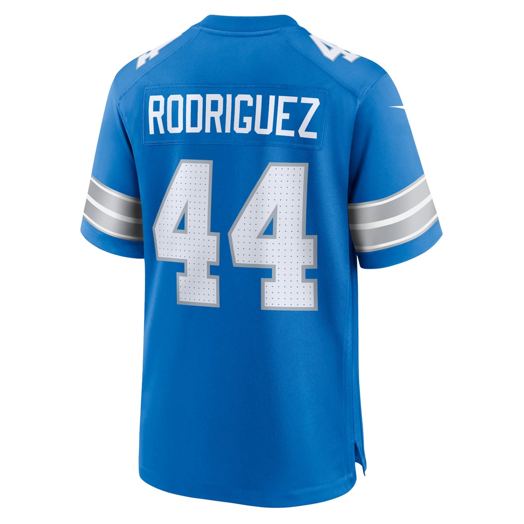 Men's Detroit Lions Malcolm Rodriguez Blue Game Jersey