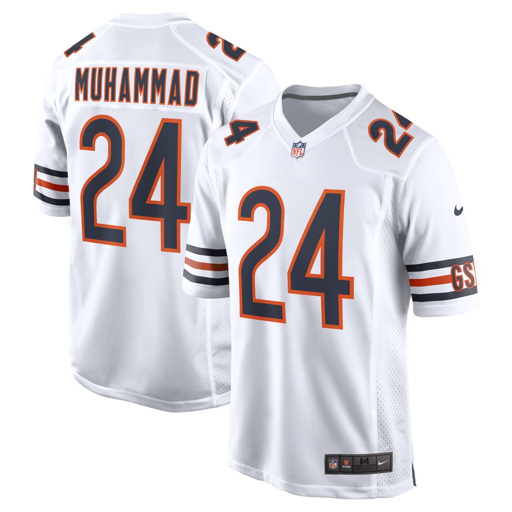 Men's Chicago Bears Malik Muhammad White Game Jersey