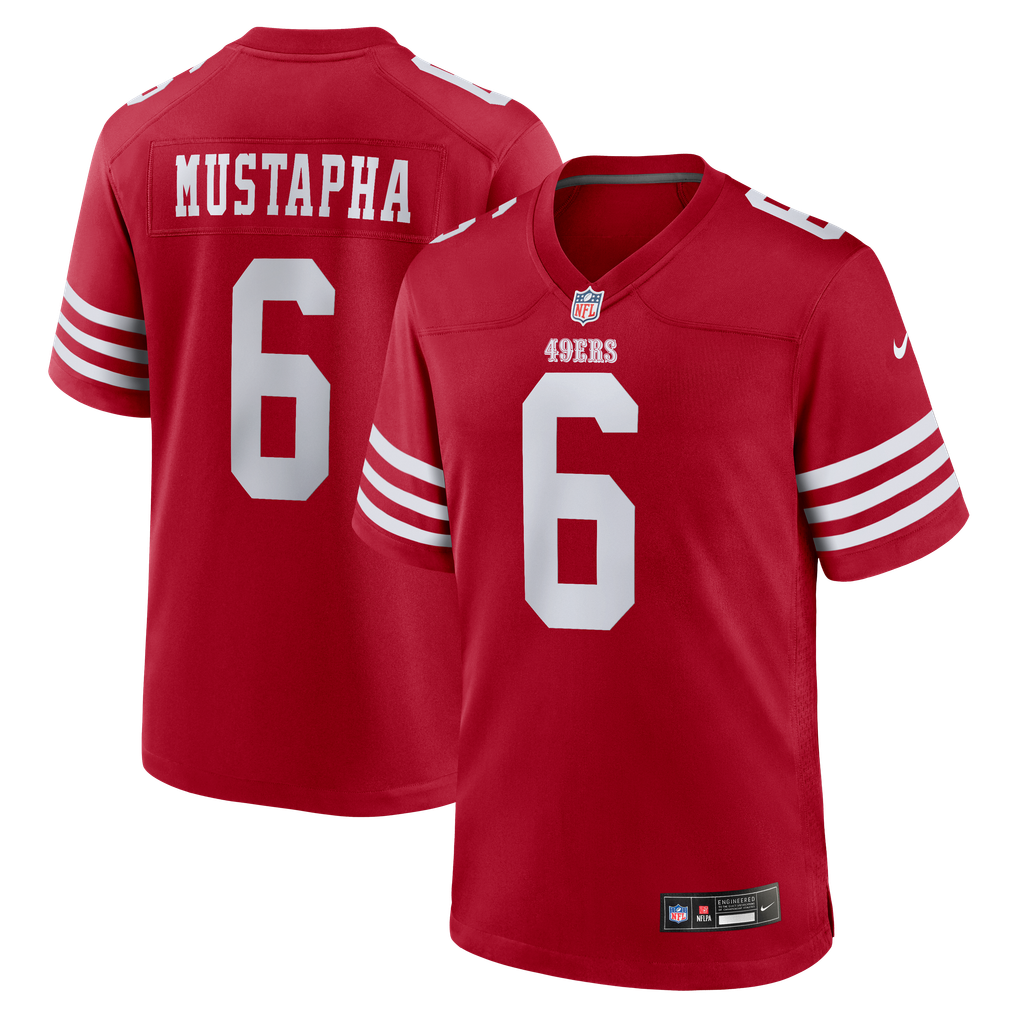 Men's San Francisco 49ers Malik Mustapha Scarlet Game Jersey