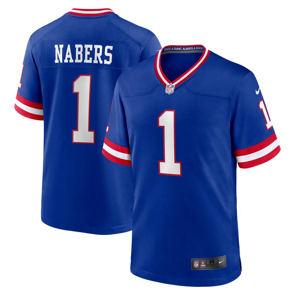 Men's New York Giants Malik Nabers Royal Game Player Jersey