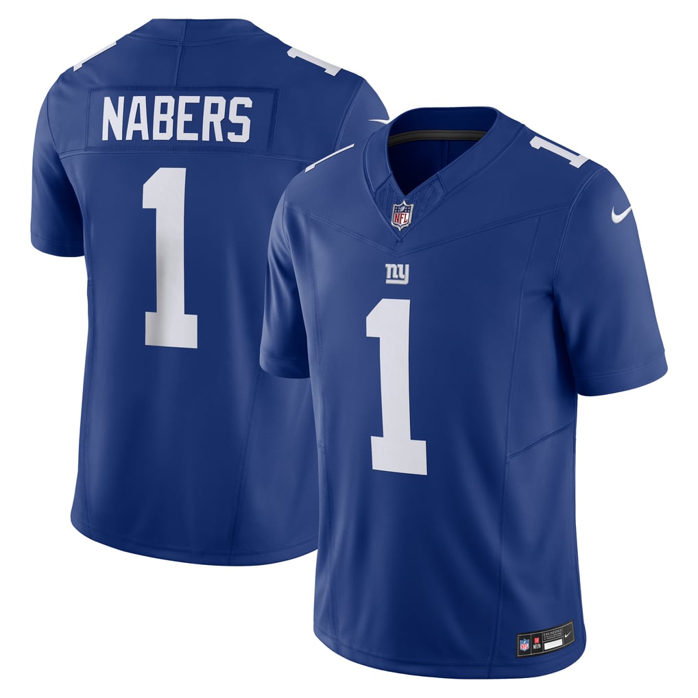Men's New York Giants Malik Nabers Royal Vapor F.U.S.E. Limited Jersey