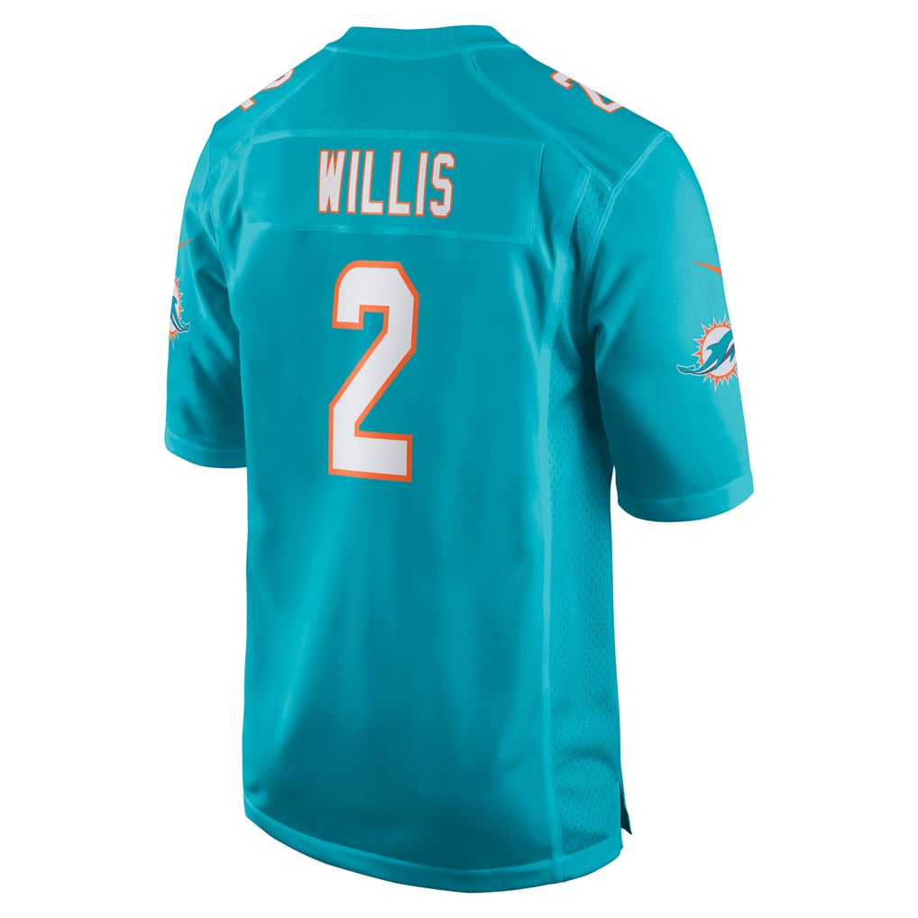 Men's Miami Dolphins Malik Willis Aqua Game Jersey