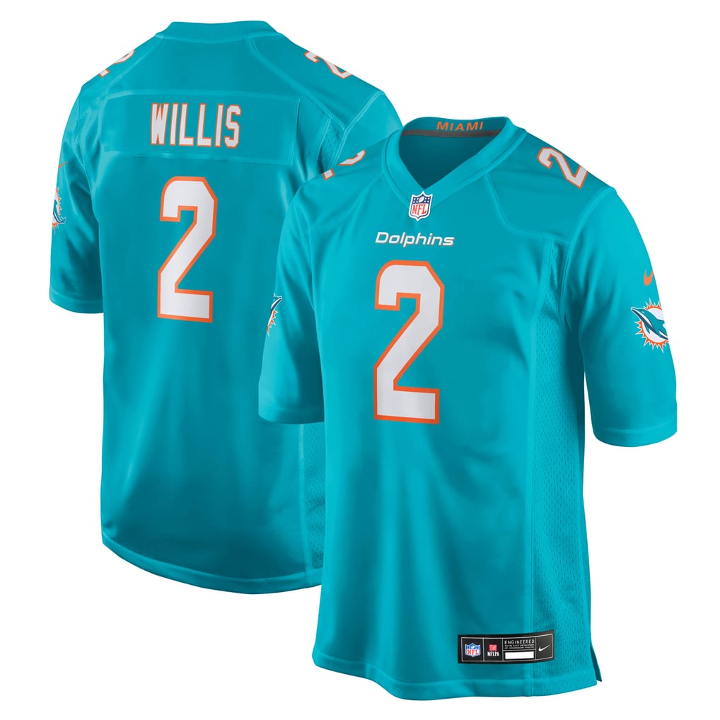Men's Miami Dolphins Malik Willis Aqua Game Jersey