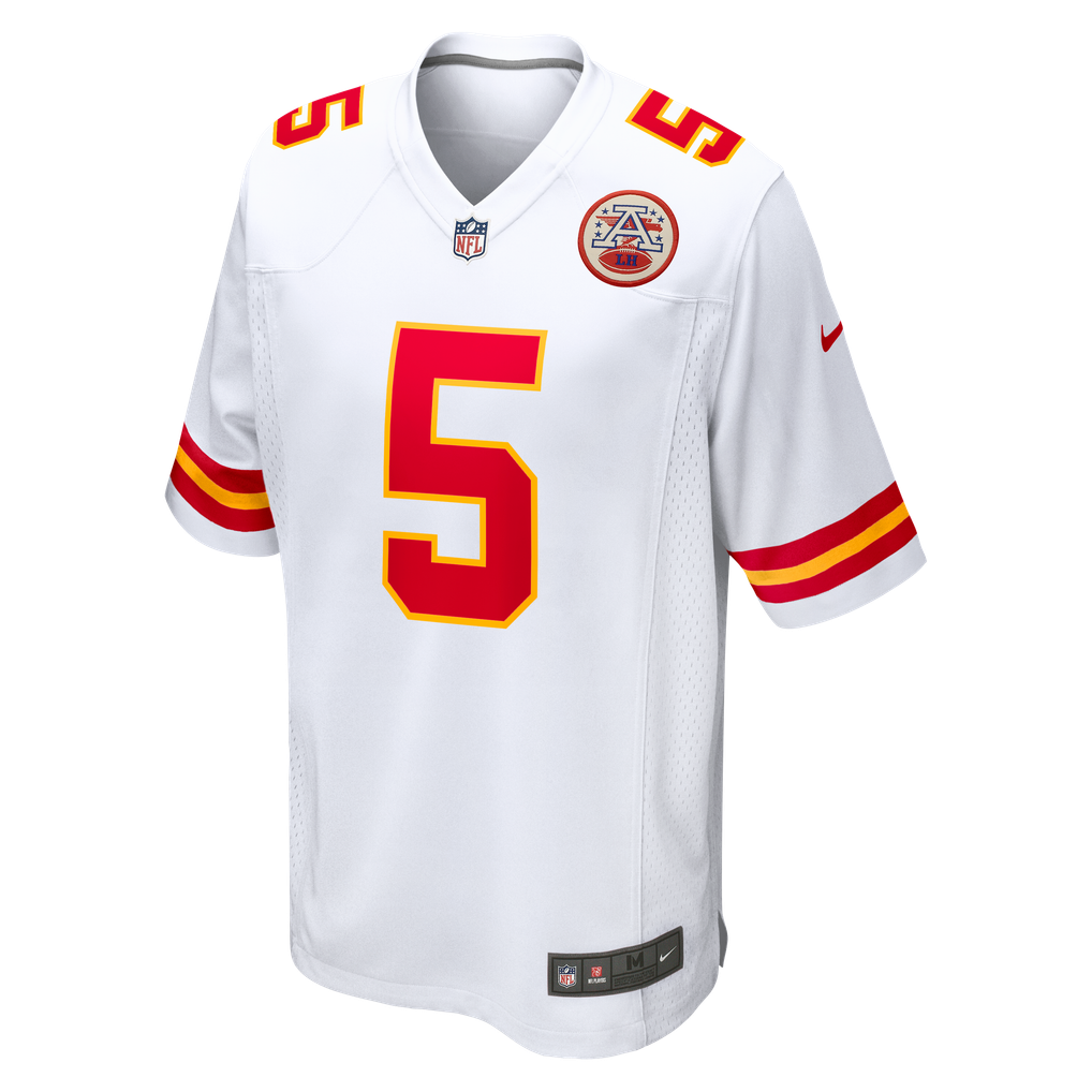 Men's Kansas City Chiefs Mansoor Delane White Game Jersey