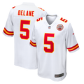 Men's Kansas City Chiefs Mansoor Delane White Game Jersey