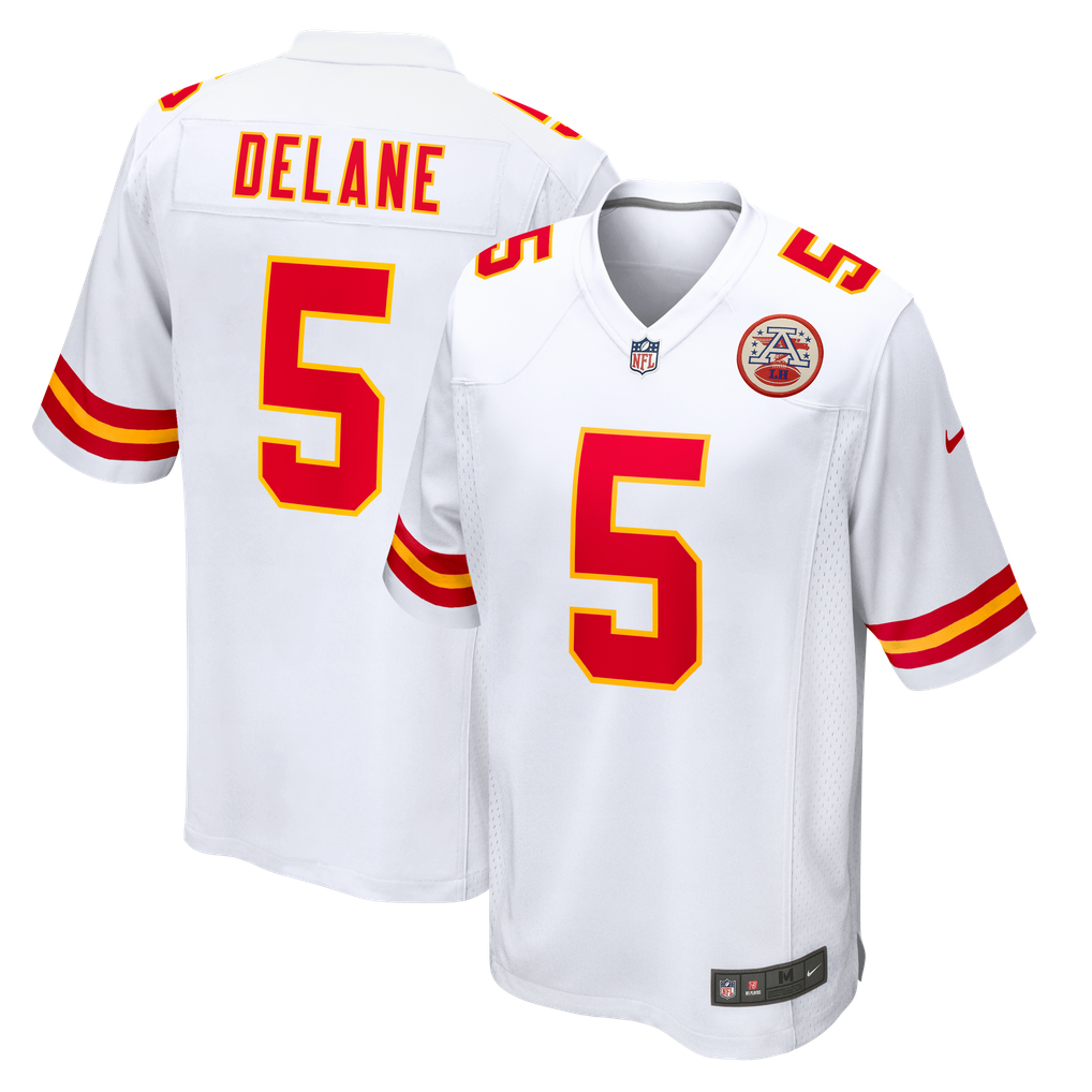 Men's Kansas City Chiefs Mansoor Delane White Game Jersey