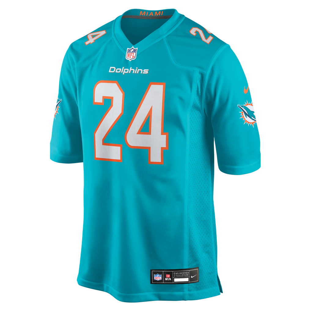 Men's Miami Dolphins Marcellas Dial Jr. Aqua Team Game Jersey