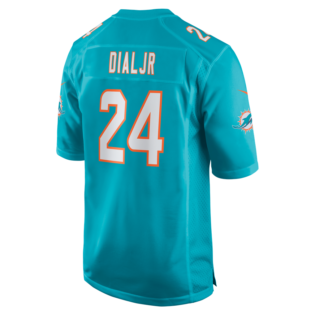 Men's Miami Dolphins Marcellas Dial Jr. Aqua Team Game Jersey