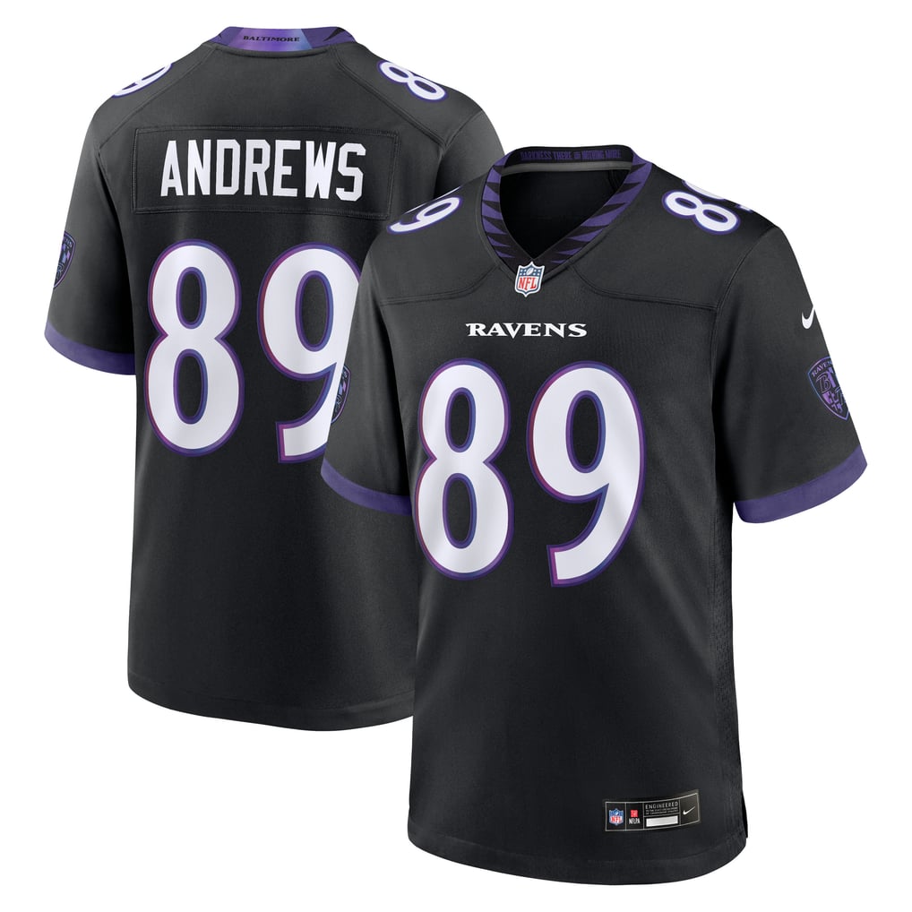 Men's Baltimore Ravens Mark Andrews Black Alternate Game Jersey