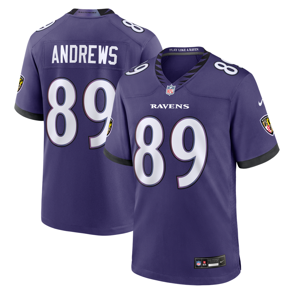 Men's Baltimore Ravens Mark Andrews Purple Team Game Jersey