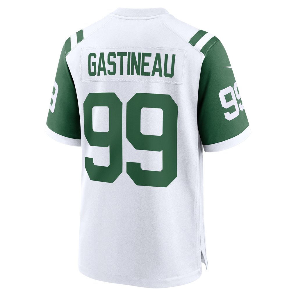 Men's New York Jets Mark Gastineau White Retired Player Alternate Game Jersey