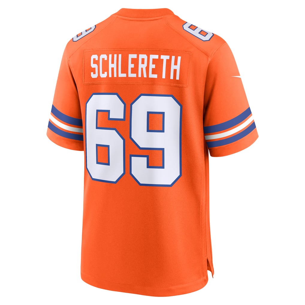 Men's Denver Broncos Mark Schlereth Orange Retired Player Alternate Game Jersey