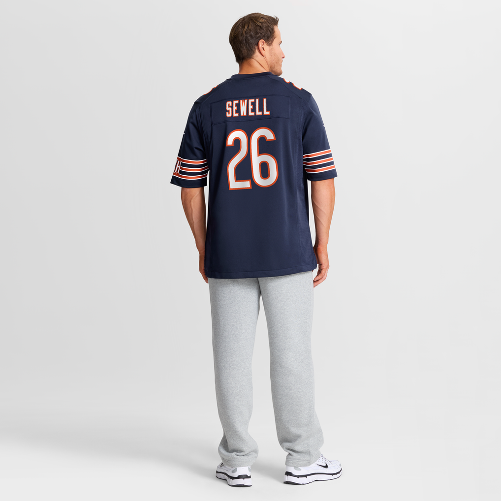 Men's Chicago Bears Marlen Sewell Navy Team Game Jersey
