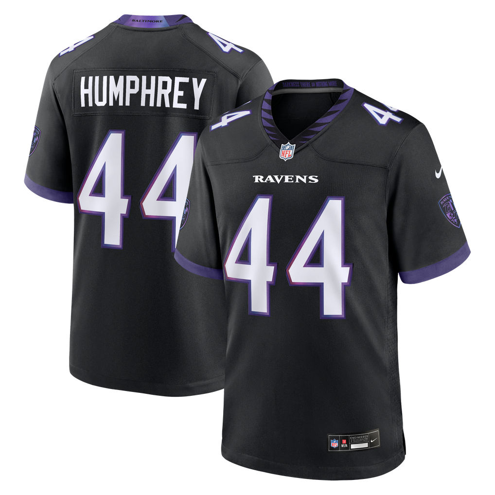 Men's Baltimore Ravens Marlon Humphrey Black Alternate Game Jersey