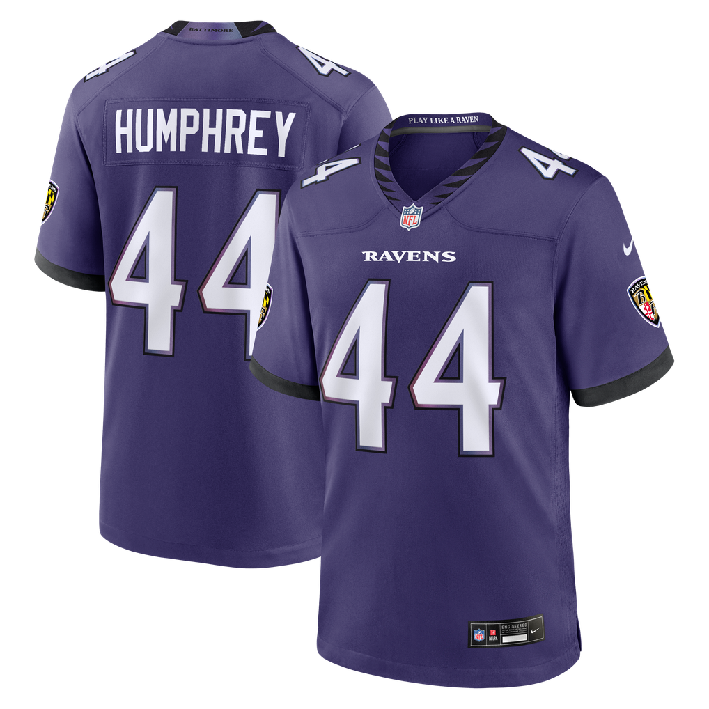 Men's Baltimore Ravens Marlon Humphrey Purple Team Game Jersey