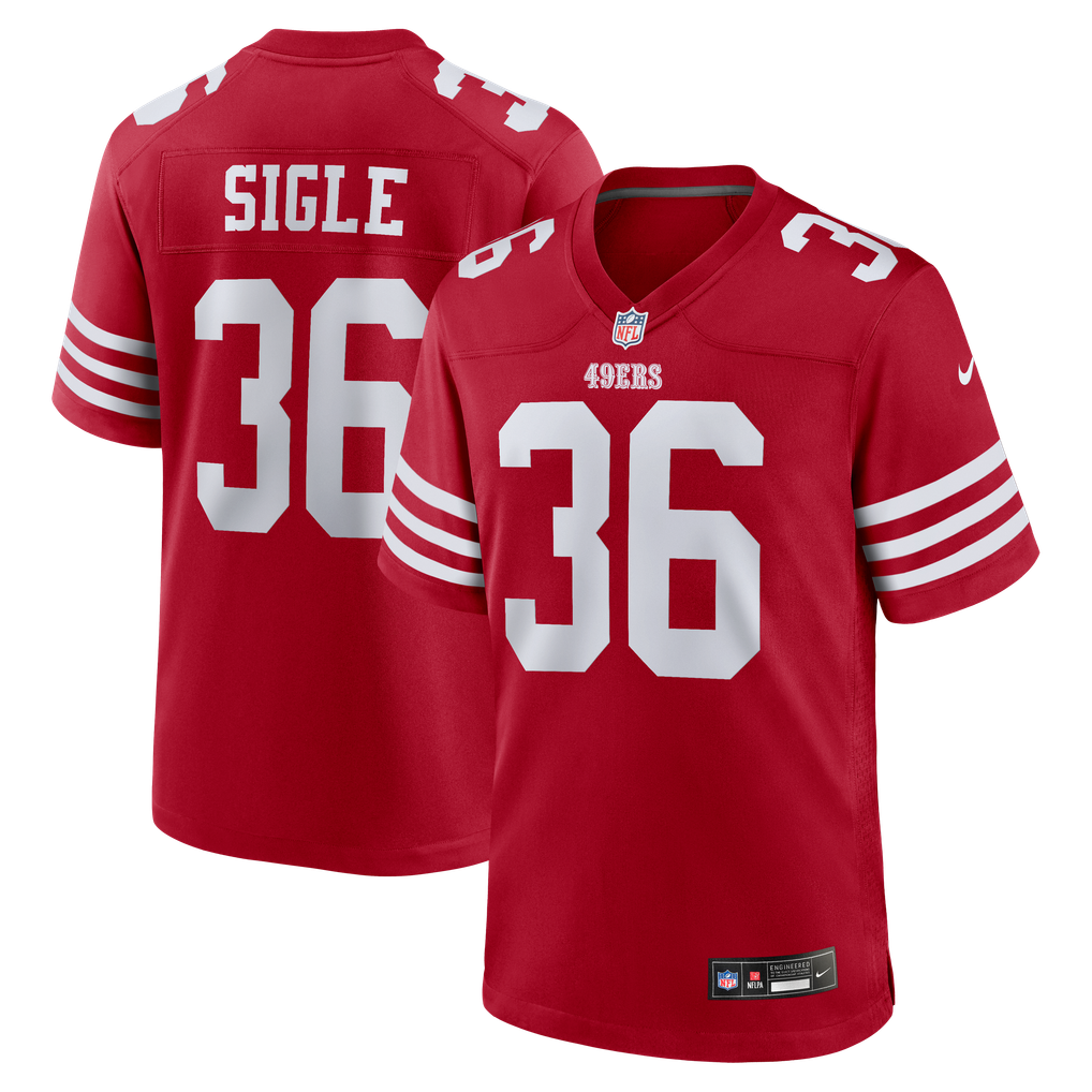 Men's San Francisco 49ers Marques Sigle Scarlet Team Game Jersey