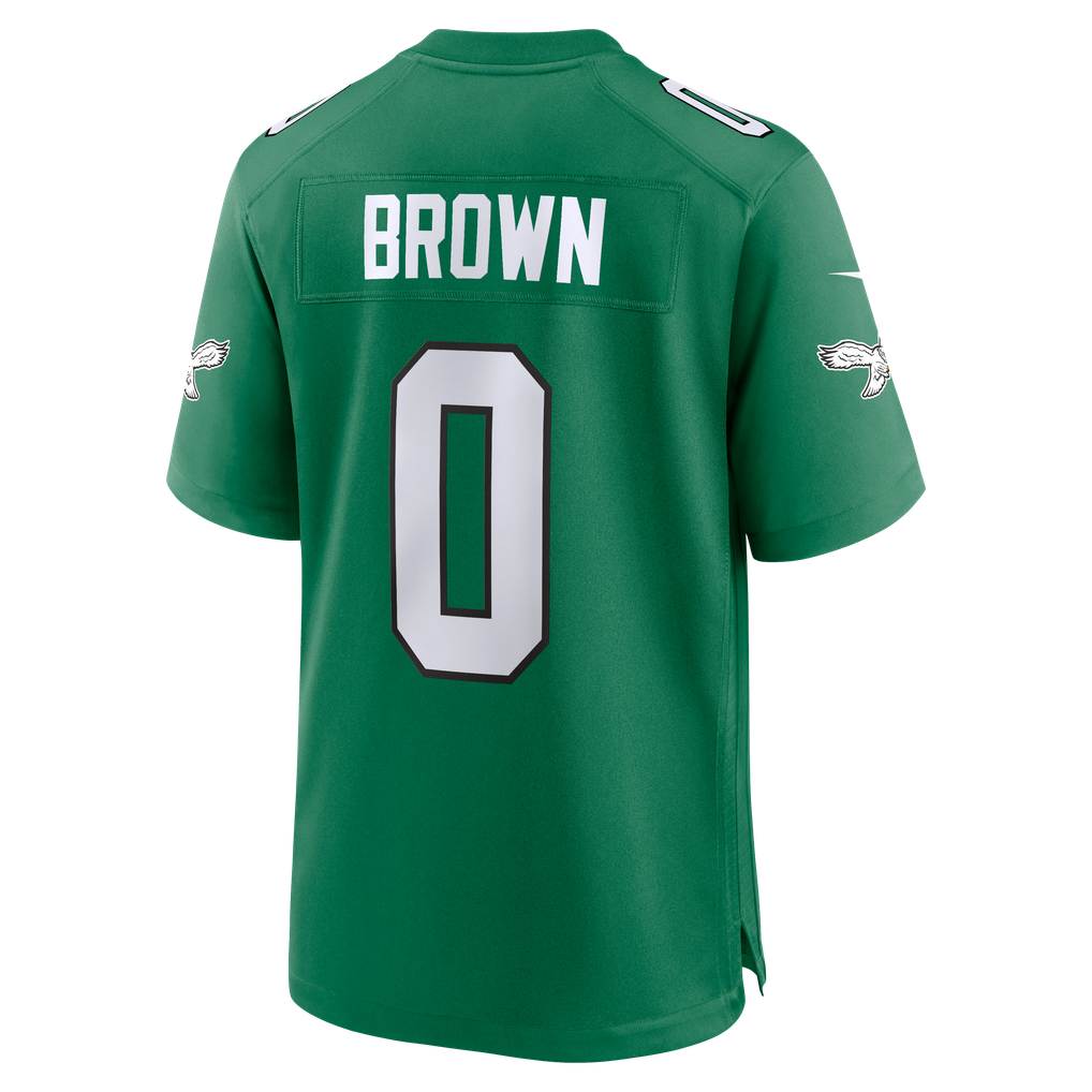 Men's Philadelphia Eagles Marquise Brown Kelly Green Alternate 2 Game Jersey