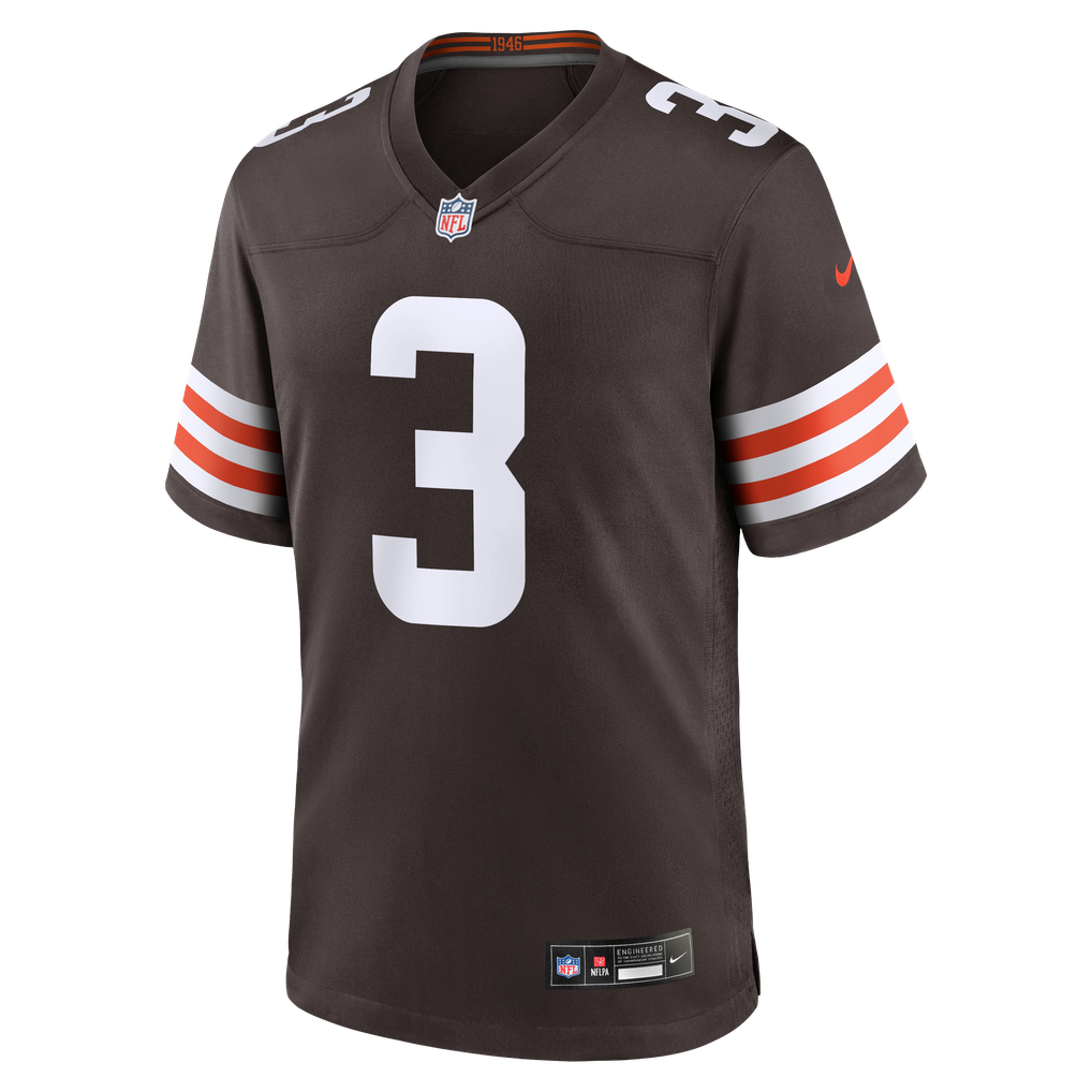 Men's Cleveland Browns Marquise Goodwin Brown Team Game Jersey