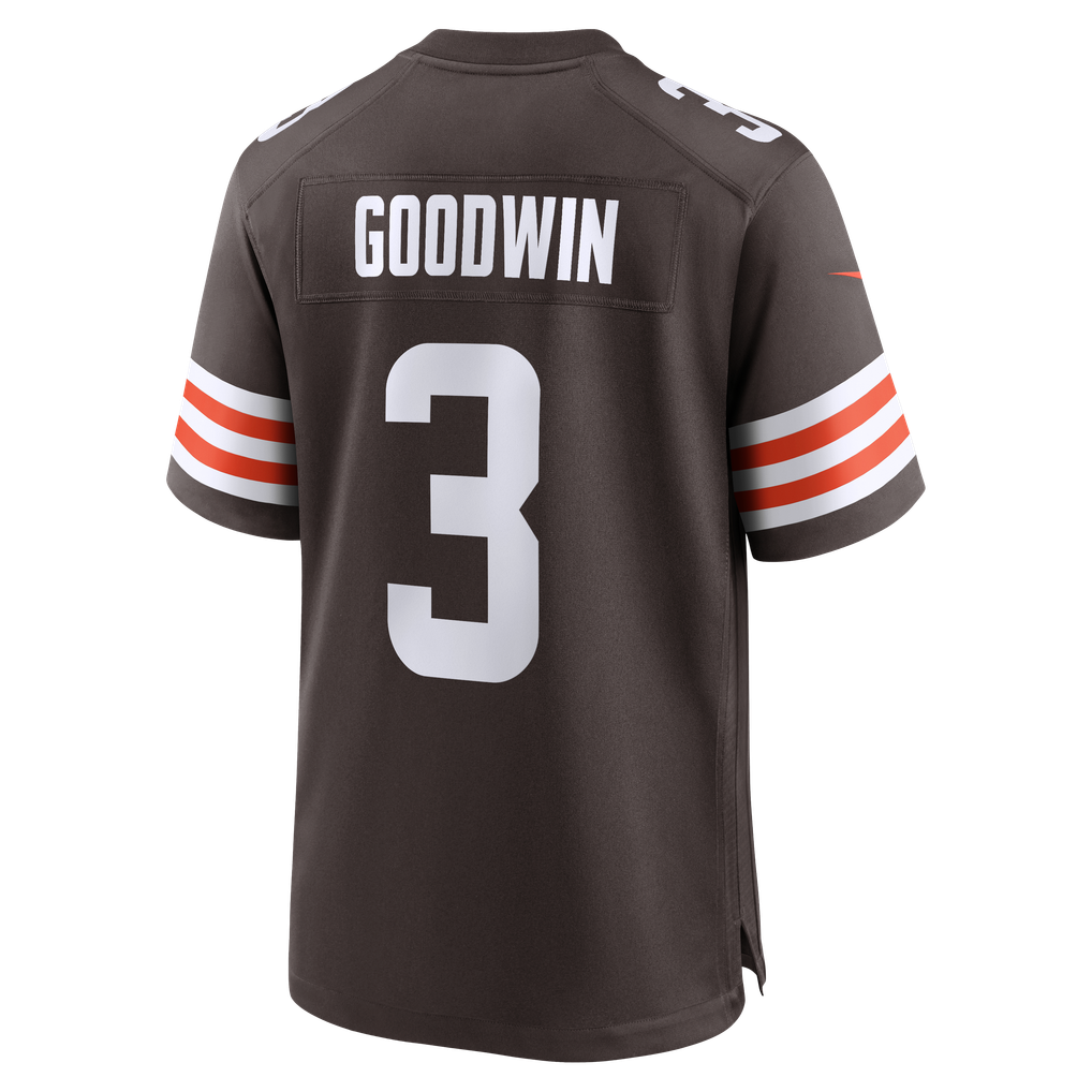 Men's Cleveland Browns Marquise Goodwin Brown Team Game Jersey