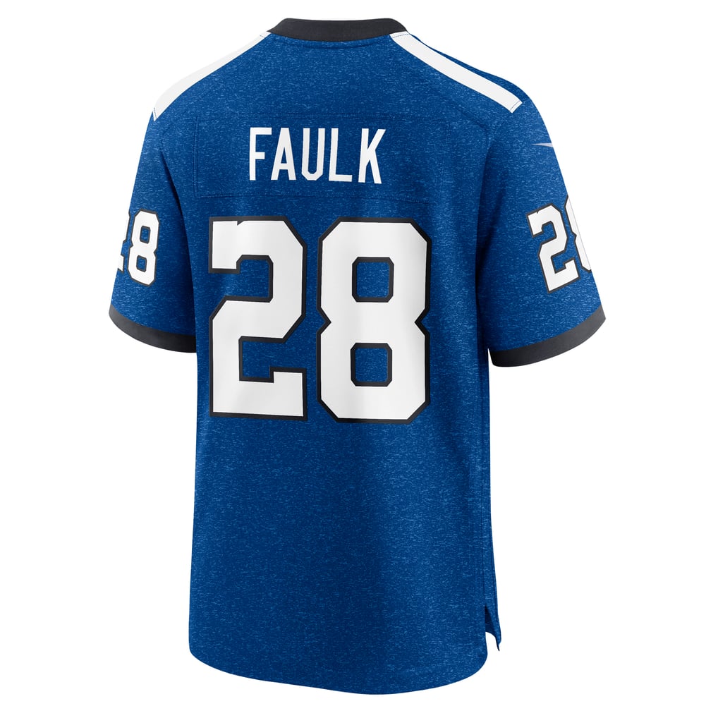 Men's Indianapolis Colts Marshall Faulk Blue Retired Player Alternate Game Jersey