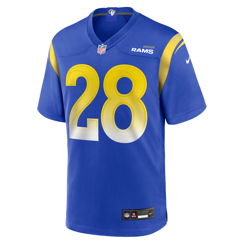 Men's Los Angeles Rams Marshall Faulk Royal Game Retired Player Jersey