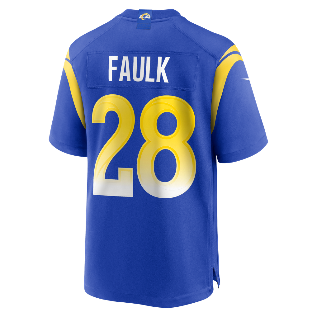 Men's Los Angeles Rams Marshall Faulk Royal Game Retired Player Jersey