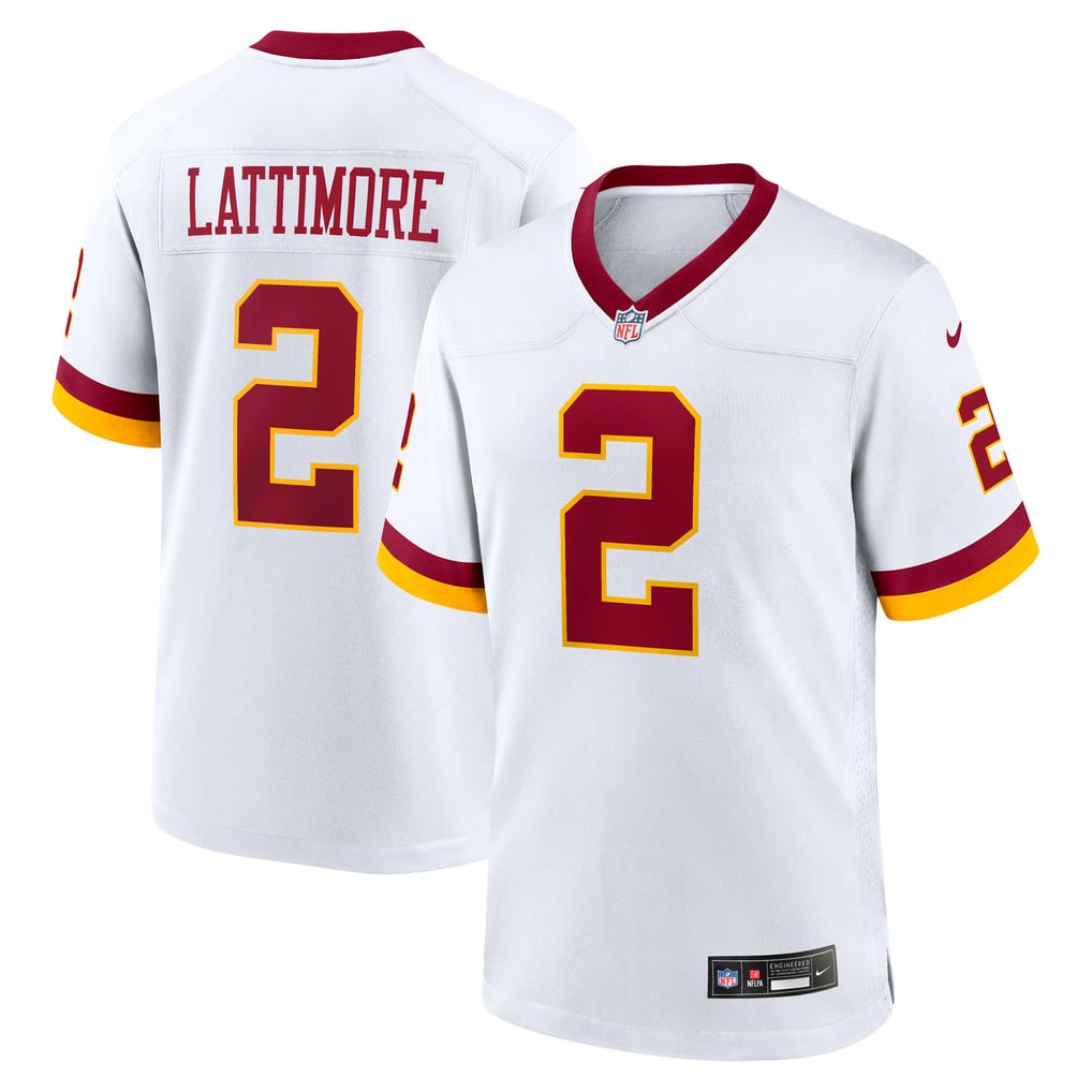 Men's Washington Commanders Marshon Lattimore White Game Super Bowl Era Jersey