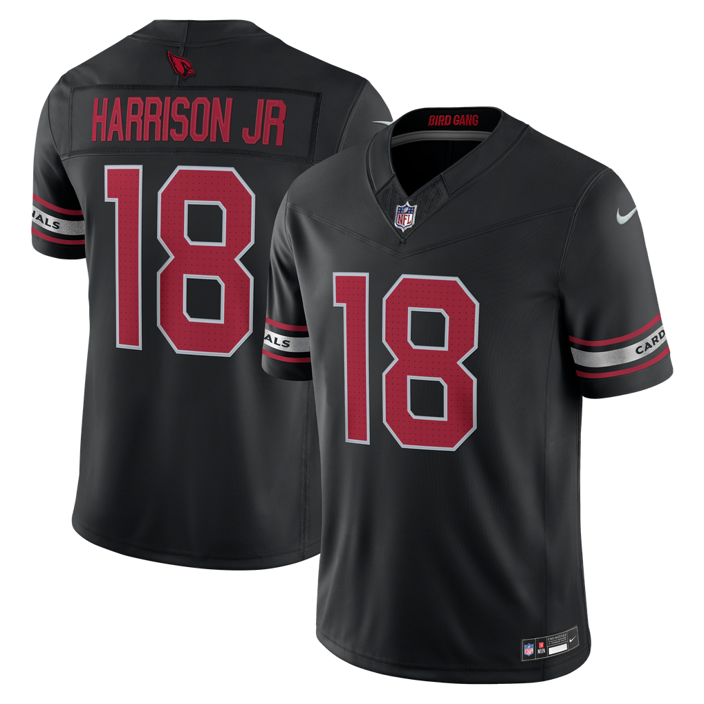 Men's Arizona Cardinals Marvin Harrison Jr. Black Alternate Vapor F.U.S.E. Stitched Limited Jersey