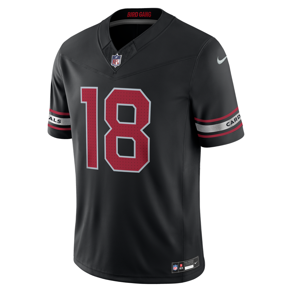 Men's Arizona Cardinals Marvin Harrison Jr. Black Alternate Vapor F.U.S.E. Stitched Limited Jersey