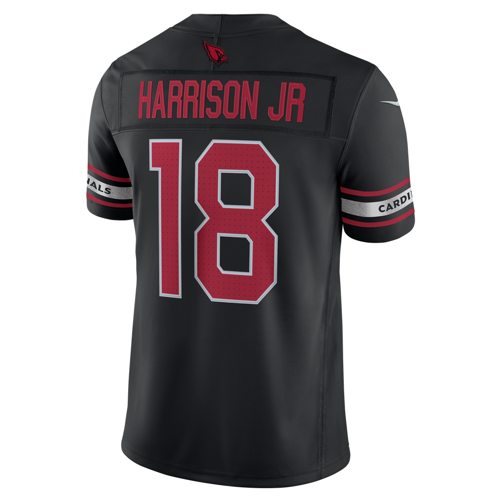 Men's Arizona Cardinals Marvin Harrison Jr. Black Alternate Vapor F.U.S.E. Stitched Limited Jersey