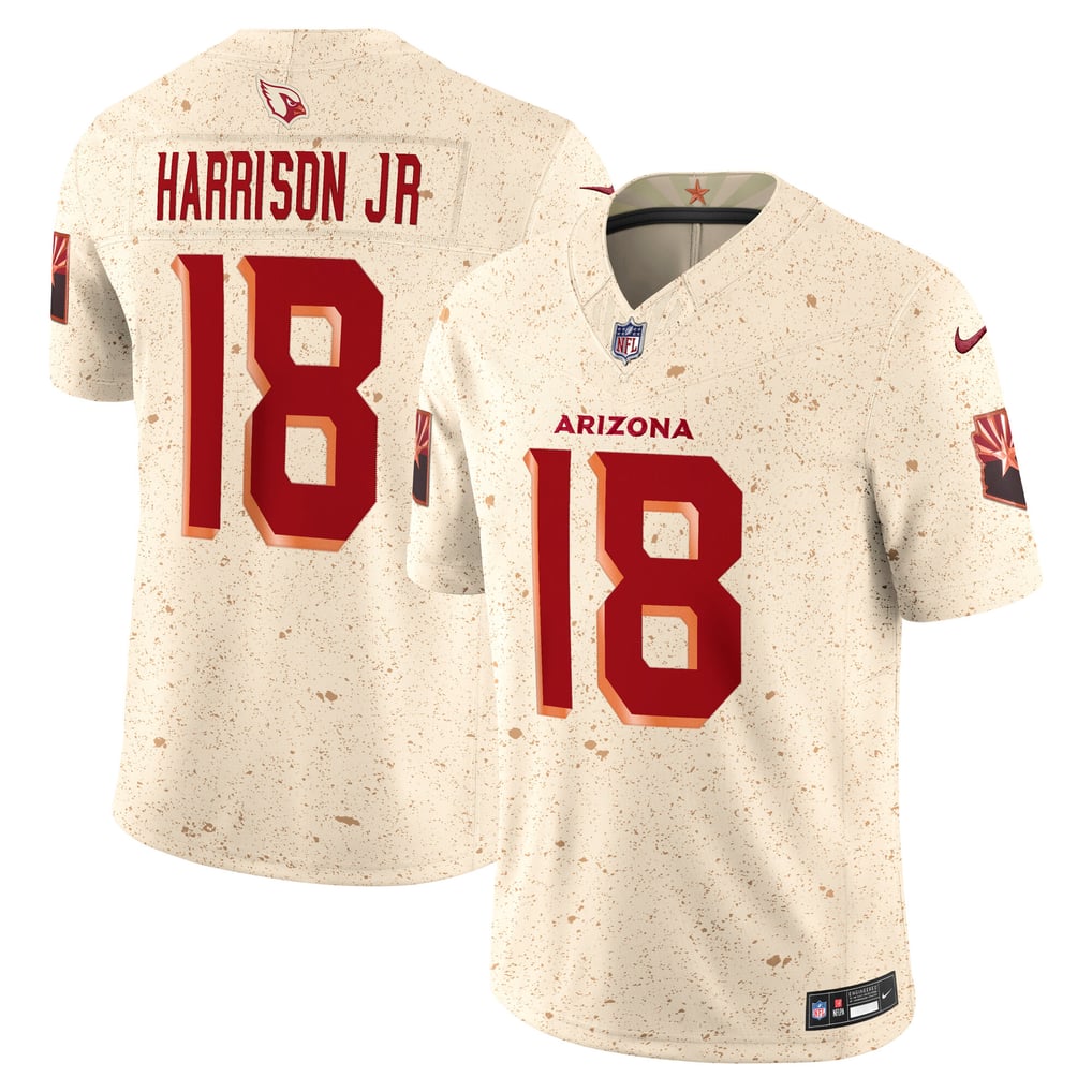 Men's Arizona Cardinals Marvin Harrison Jr. Natural Rivalries Collection Stitched Limited Jersey