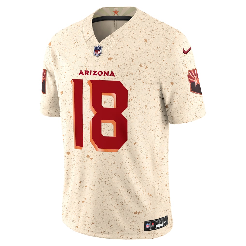 Men's Arizona Cardinals Marvin Harrison Jr. Natural Rivalries Collection Stitched Limited Jersey