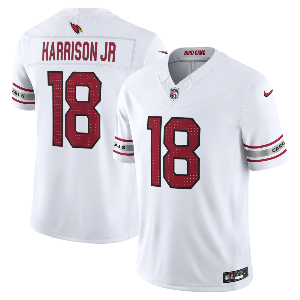 Men's Arizona Cardinals Marvin Harrison Jr. White Vapor F.U.S.E. Stitched Limited Jersey