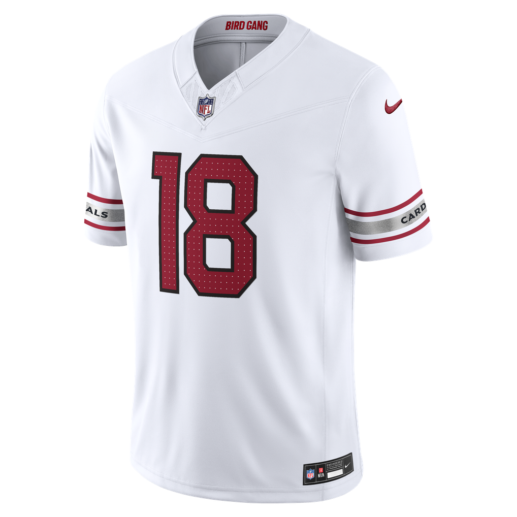 Men's Arizona Cardinals Marvin Harrison Jr. White Vapor F.U.S.E. Stitched Limited Jersey