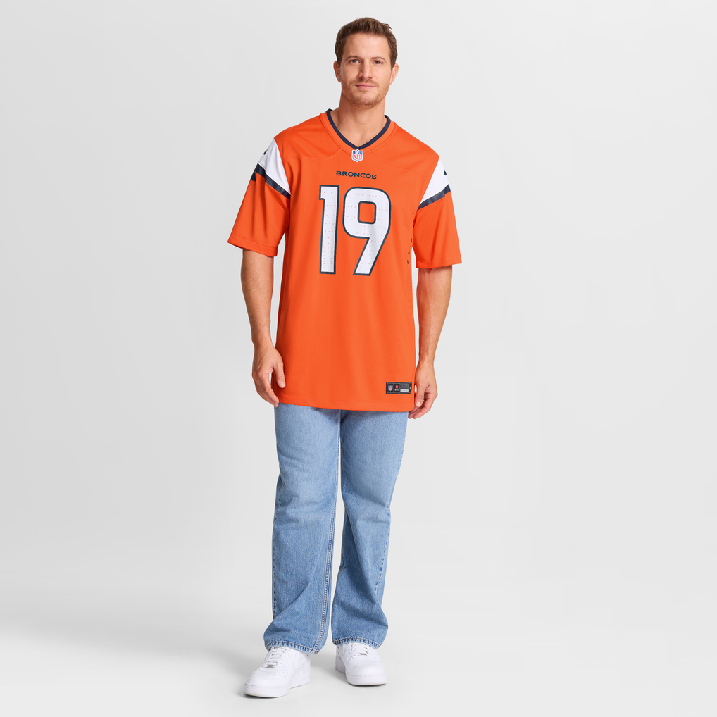 Men's Denver Broncos Marvin Mims Jr Orange Team Game Jersey