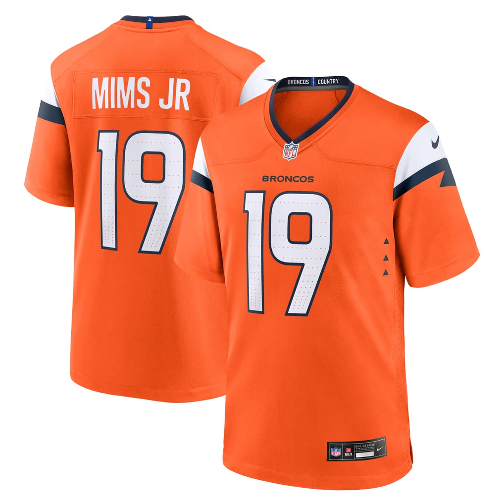 Men's Denver Broncos Marvin Mims Jr Orange Team Game Jersey