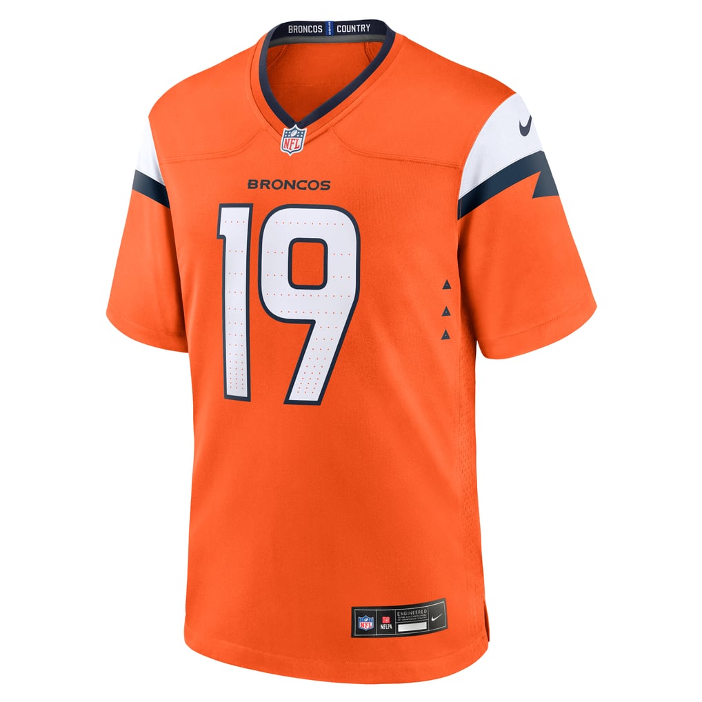 Men's Denver Broncos Marvin Mims Jr Orange Team Game Jersey