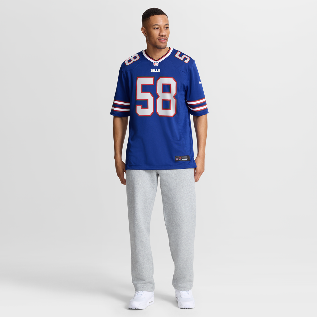 Men's Buffalo Bills Matt Milano Royal Game Player Jersey