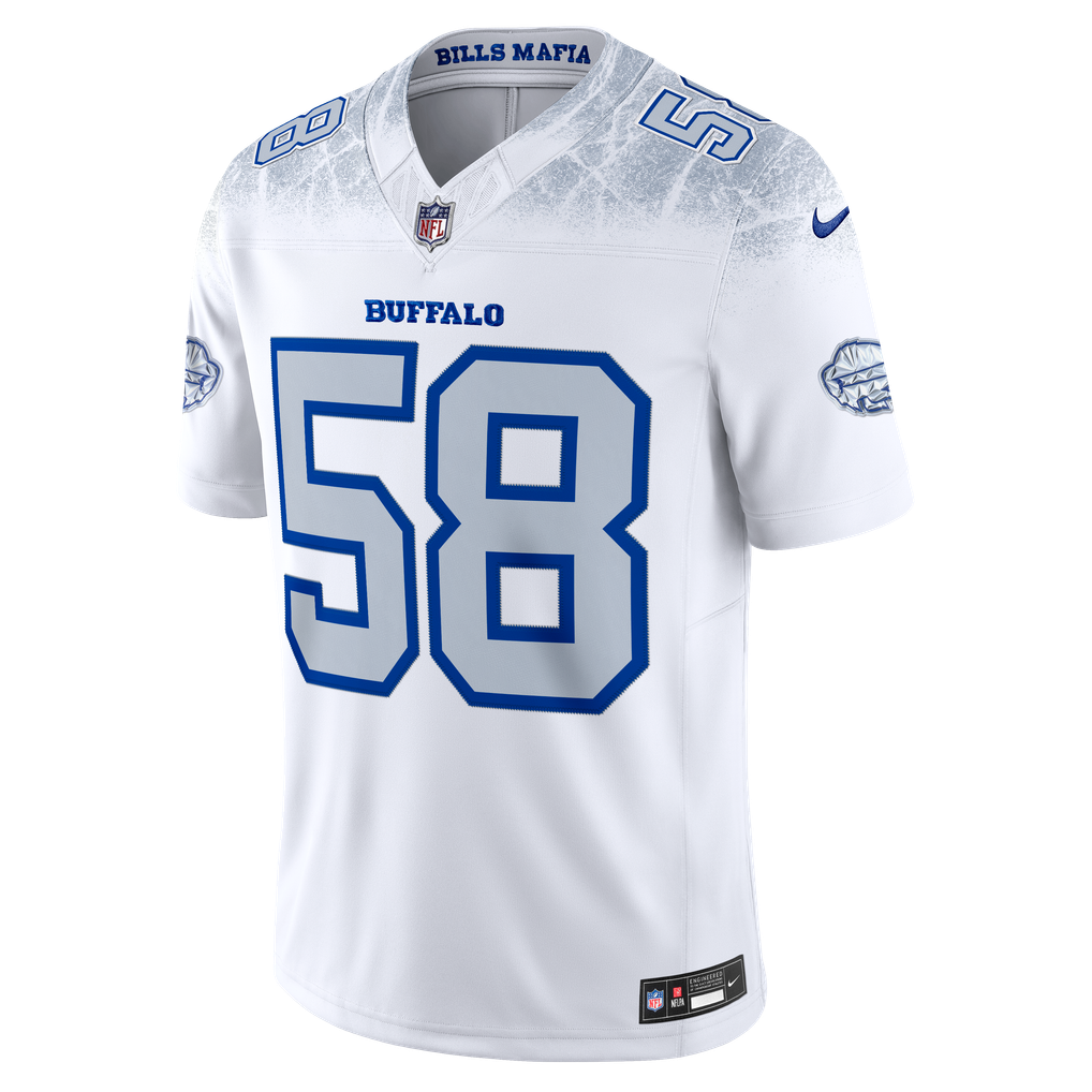 Men's Buffalo Bills Matt Milano White Rivalries Collection Stitched Limited Jersey
