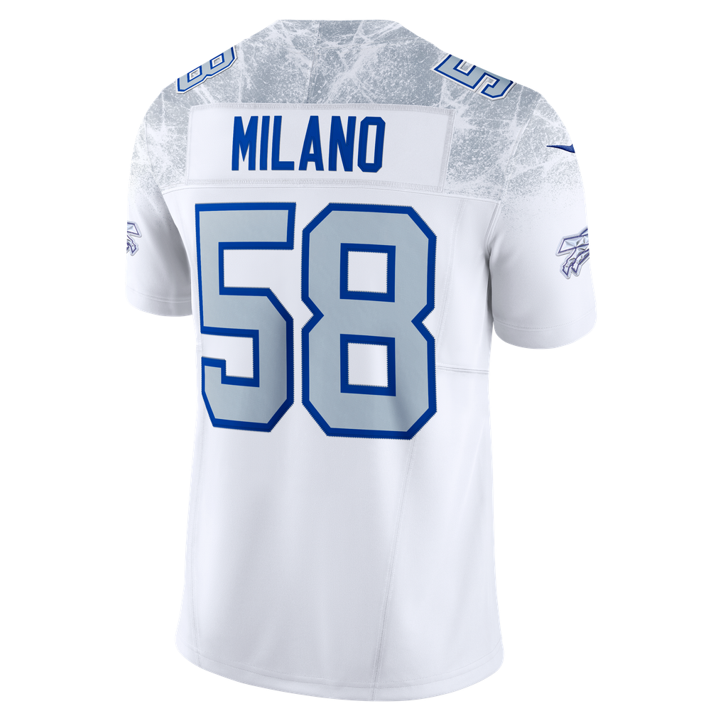 Men's Buffalo Bills Matt Milano White Rivalries Collection Stitched Limited Jersey